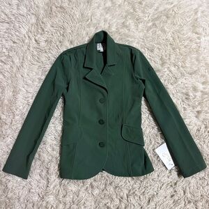 Child’s Size 12 Green For Horses Horseback Riding Show Coat. Good Condition.